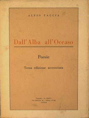 Dall'Alba all'Occaso - Alfio Taccia - copertina