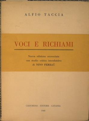 Voci e Richiami - Alfio Taccia - copertina