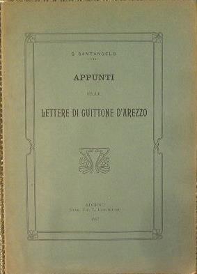 Appunti sulle lettere di Guittone D'Arezzo - Salvatore Santangelo - copertina