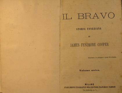 Il bravo. Storia veneziana - J. Fenimore Cooper - copertina