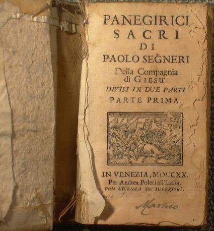 Panegirici Sacri di Paolo Segneri dellla Compagnia di Gesù divisi in due parti - Paolo Segneri - copertina