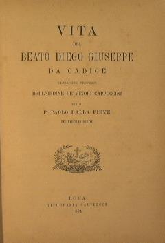 Vita del Beato Diego Giuseppe da Cadice - Paolo Dalla Pieve - copertina