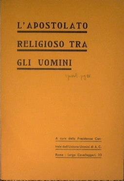 L' apostolato religioso tra gli uomini - copertina