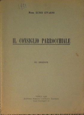 Il consiglio parrocchiale - Luigi Civardi - copertina