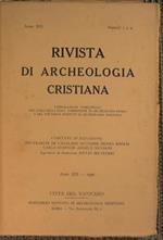 Rivista di Archeologia Cristiana. Pubblicazione Trimestrale per cura della Pont.Commissione di Archeologia Sacra