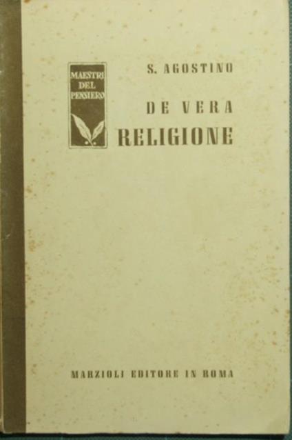 De vera religione - Agostino (sant') - copertina