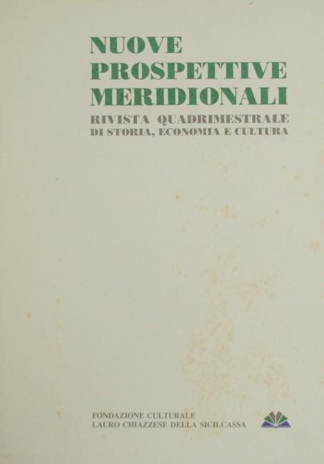 Nuove prospettive meridionali. Anno II, n. 3. maggio-luglio 1992. Rivista quadrimestrale di storia, economia e cultura - copertina