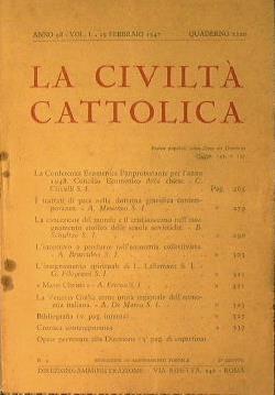 La civiltà cattolica - 1947 - Vol.I Quaderni 2320,2321- Vol.II Quaderni 2323,2324,2325,2326,2327- Vol.III Quaderni 2330,2331,2332,2333 - Vol. IV: Quaderni 2336,2337,2338,2339 - copertina