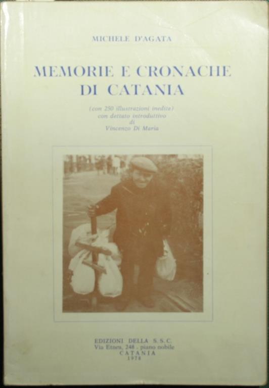 Memorie e cronache di Catania - Michele D'Agata - copertina