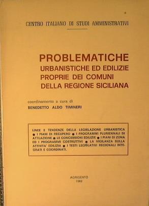 Problematiche urbanistiche ed edilizie proprie dei comuni della Regione Siciliana - copertina