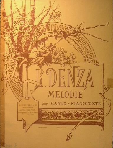 Torna ( andante sostenuto ). Melodie per Canto e Pianoforte - Luigi Denza - copertina