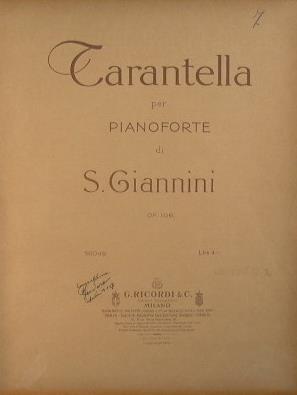 Tarantella - S. Giannini - copertina