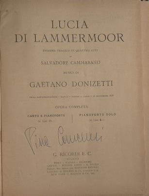 Lucia di Lammermoor - Gaetano Donizetti - copertina