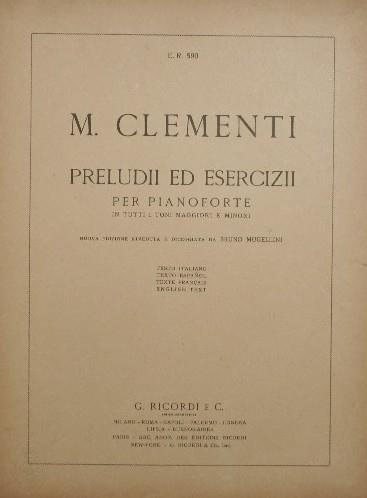 Preludii ed esercizii per pianoforte. In tutti i toni maggiori e minori - M. Dores Clementi - copertina