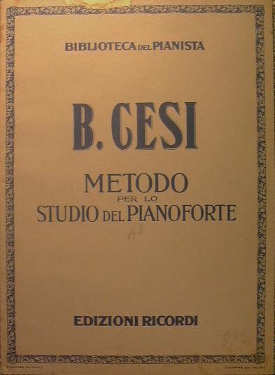 Metodo per lo Studio del Pianoforte.Fascicolo IV - Beniamino Cesi - copertina