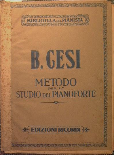 Metodo per lo studio del pianoforte - Beniamino Cesi - copertina