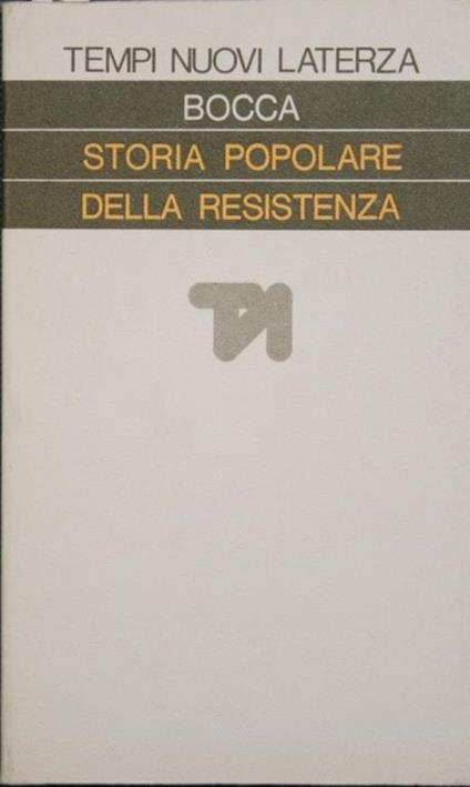 Storia popolare della Resistenza - Giorgio Bocca - copertina