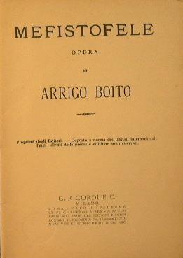 Mefistofele - Arrigo Boito - copertina