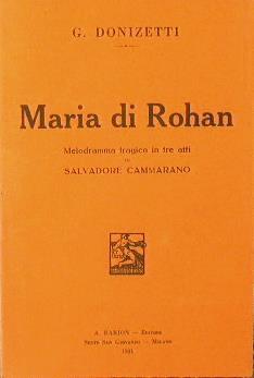 Maria di Rohan - Gaetano Donizetti - copertina