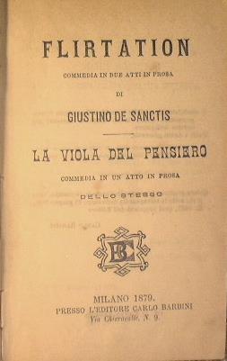 Flirtation + La viola del pensiero - Giustino De Sanctis - copertina