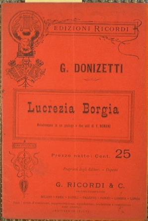 Lucrezia Borgia - Gaetano Donizetti - copertina