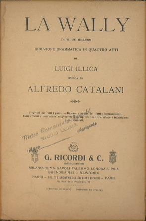 La wally - Alfredo Catalani - copertina