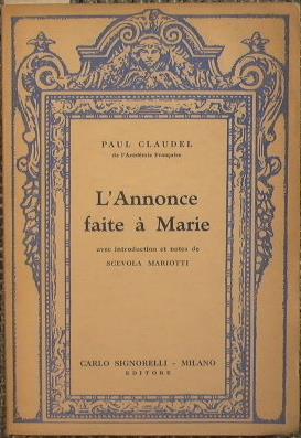 L' Annonce faite à Marie - Paul Claudel - copertina