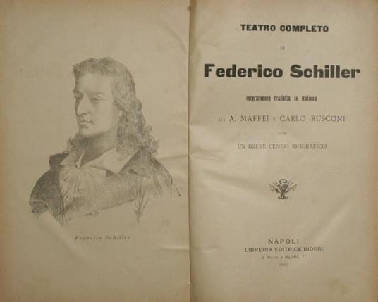Teatro completo di Federico Schiller - Friedrich Schiller - copertina