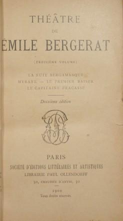 Théatre - Emile Bergerat - copertina