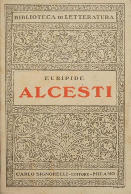 Alcesti - Euripide - copertina