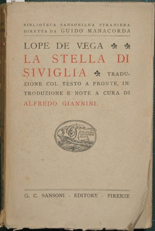 La stella di Siviglia - Lope de Vega - copertina