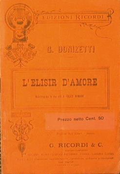 L' Elisir d'amore - Gaetano Donizetti - copertina