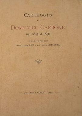 Carteggio di Domenico Carbone dal 1845 al 1850 - copertina