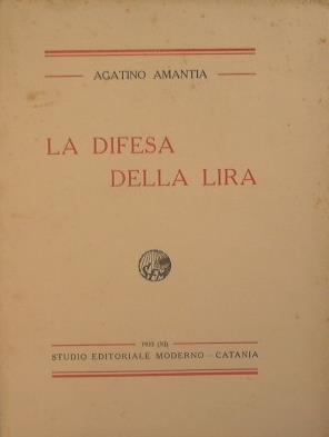 La difesa della lira - Agatino Amantia - copertina