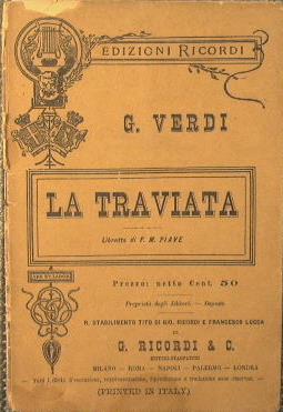 La traviata - Giuseppe Verdi - copertina