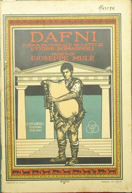 Dafni. Poema pastorale in tre atti - Ettore Romagnoli - copertina