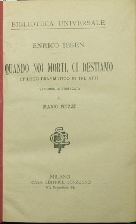 Quando noi morti, ci destiamo Catilina La commedia dell'amore Poesie complete Hedda Gabler Gli spettri - Henrik Ibsen - copertina