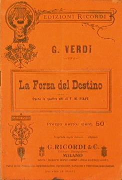 La forza del destino - Giuseppe Verdi - copertina