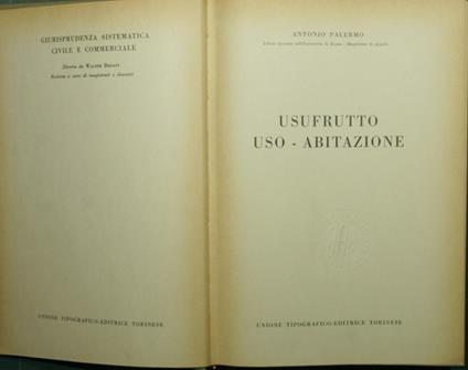 Usufrutto. Uso. Abitazione - Antonio Palermo - copertina