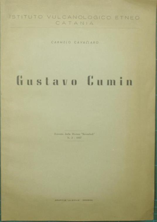 Gustavo Cumin - Carmelo Cavallaro - copertina