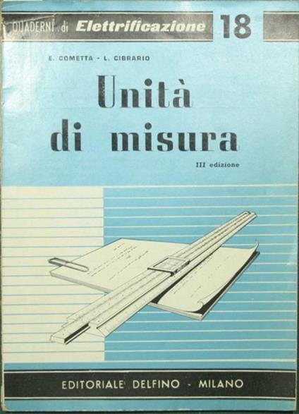 Unità di misura - Emilio Cometta - copertina