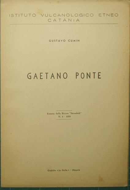 Gaetano Ponte - Gustavo Cumin - copertina