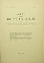 Atti della Società Peloritana di Scienze fisiche matematiche e naturali. Vol. I - Anno 1955, fasc. I