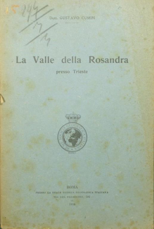 La Valle della Rosandra presso Trieste - Gustavo Cumin - copertina