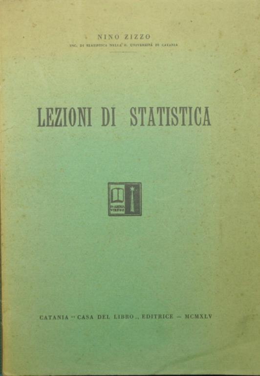 Lezioni di statistica - Nino Zizzo - copertina