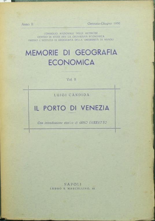 Il porto di Venezia - Luigi Candida - copertina