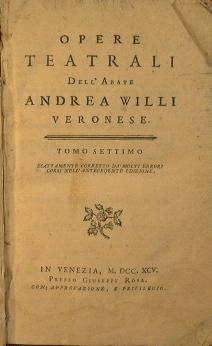 Opere Teatrali - Andrea Willi - copertina