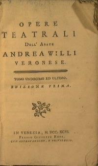 Opere Teatrali - Andrea Willi - copertina