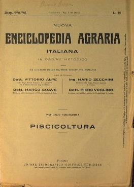 Nuova enciclopedia agraria italiana. Piscicoltura - Decio Vinciguerra - copertina