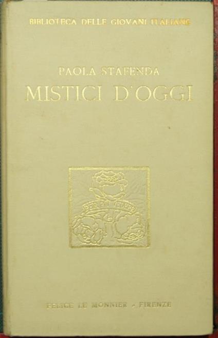 Mistici d'oggi - Paola Stafenda - copertina